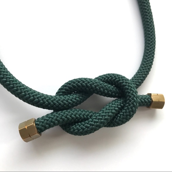 Forest green rope necklace multiple ways to wear - Picture 2 of 12